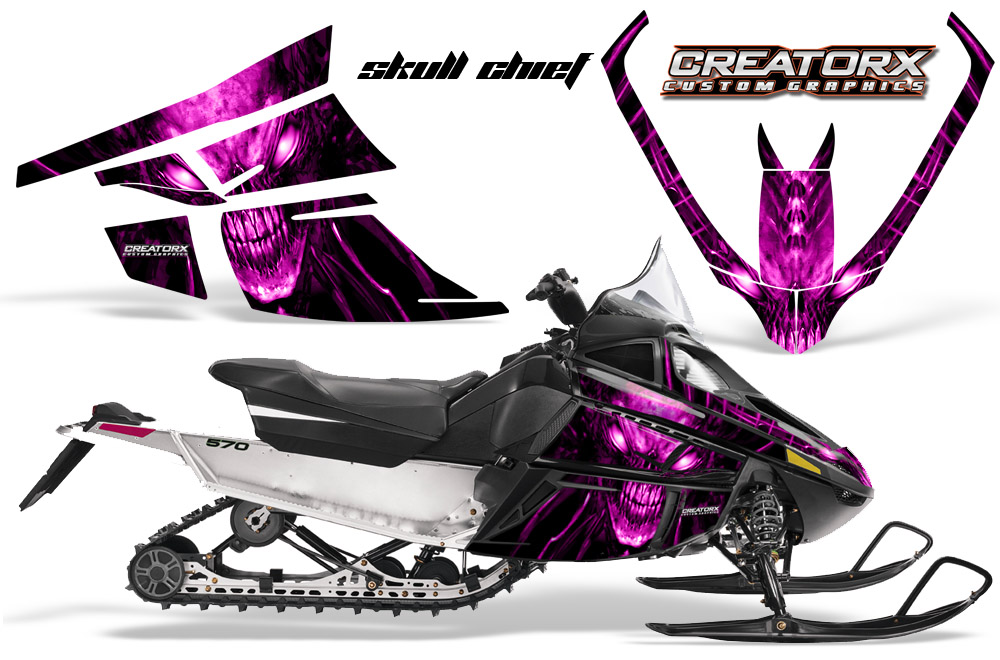 Arctic Cat F Series Graphics Kit Skull Chief Pink